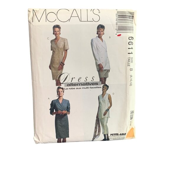 McCalls Sewing Pattern 6611 Womens Dress Jacket Skirt Size 8-12 uncut - Picture 1 of 2